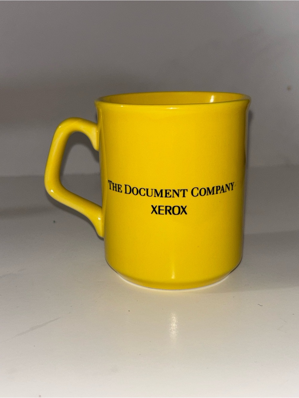 Xerox Bright Yellow Ceramic Mug with 'The Document Company' Logo